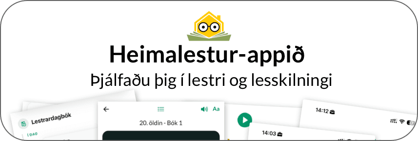 Heimalestur banner